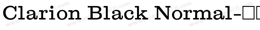 Clarion Black Normal字体转换